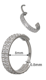 Clicker doble linea micro zirconias 20G